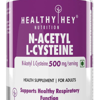 Healthyhey Nutrition N-Acetyl L-Cysteine (NAC) - Non-GMO - Gluten Free -Pack of 120 Veg. Capsules