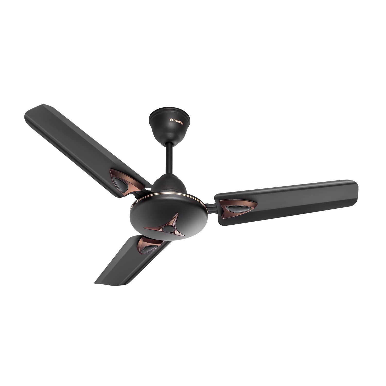 Candes Amaze 900mm High-Speed Decorative Ceiling Fans for Home | BEE 3 Star Rated 405 RPM Anti-Dust | 2 Years Warranty (Coffee Brown) Pack of 1