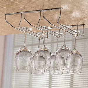 Hanging Stainless Steel Glass Rack (Pack Of 2)