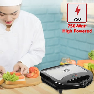 Maharaj Perfeito Breakfast 750 Watts Toast Sandwich Maker | Black