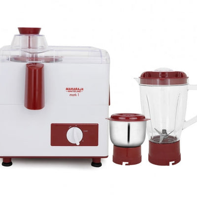 Maharaja Mark 1 450 Watts Juicer Mixer Grinder with 2 Jars | Red & White