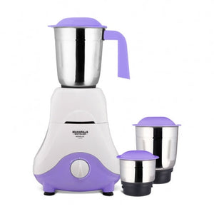 Maharaja Whiteline Novello 500 Watts Mixer Grinder with 3 Jars | White & Lavender