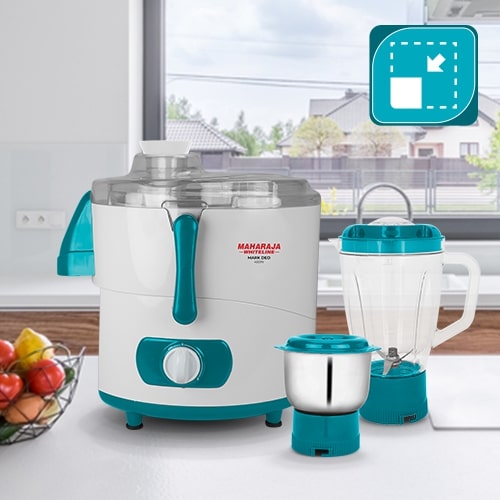Maharaja Mark Deo Plus 450 Watts Juicer Mixer Grinder with 2 Jars | Purple & White