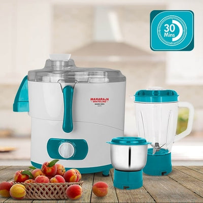 Maharaja Mark Deo Plus 450 Watts Juicer Mixer Grinder with 2 Jars | Purple & White