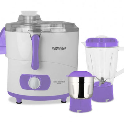 Maharaja Mark Deo Plus 450 Watts Juicer Mixer Grinder with 2 Jars | Purple & White