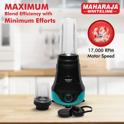 Maharaja Easyblend 300 Watts Mixer Grinder with 2 Jars | Black & Blue
