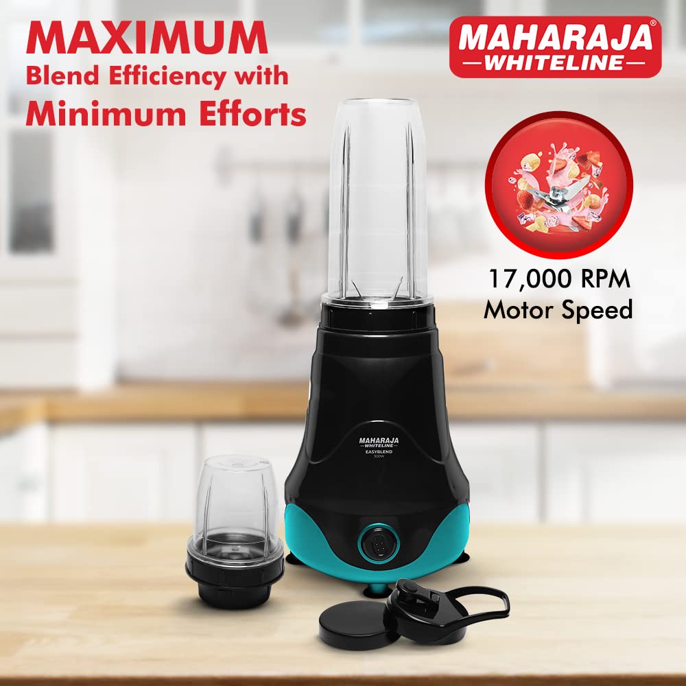 Maharaja Easyblend 300 Watts Mixer Grinder with 2 Jars | Black & Blue