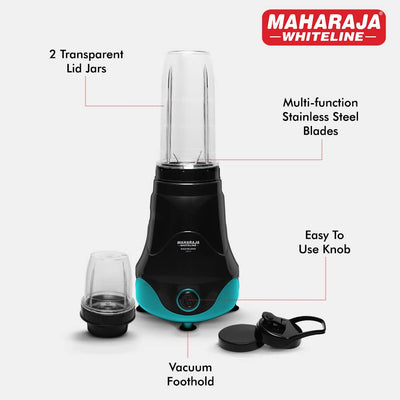 Maharaja Easyblend 300 Watts Mixer Grinder with 2 Jars | Black & Blue