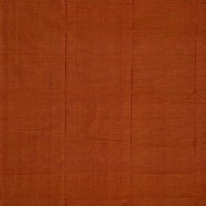 Rust Mangalagiri Cotton Saree With Stripes & Zari Border