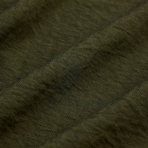 Olive Slim Fit Linen Shirt