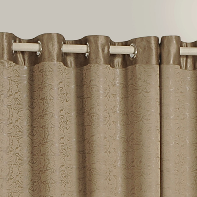 SANDY BROWN JACQUARD BLACKOUT CURTAINS – 2054