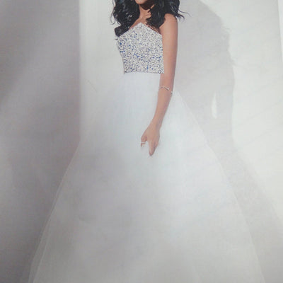 Beaded Strapless A-line Gown by Jovani 52131