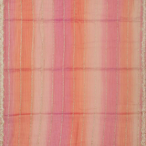 Multi Colour Woven Tissue Saree With Embroidery Stripes