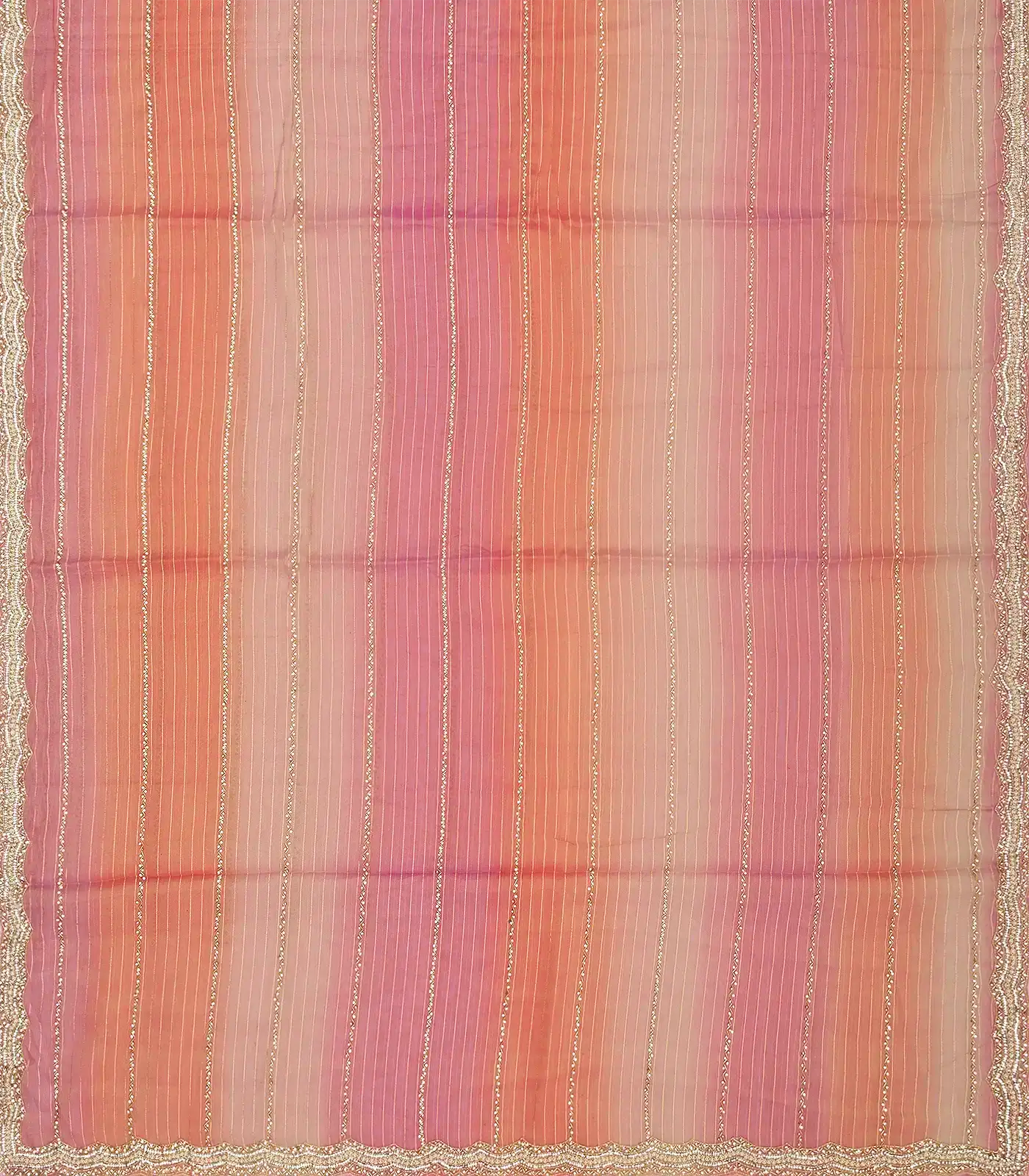 Multi Colour Woven Tissue Saree With Embroidery Stripes