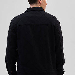 Black Geometric Overshirt