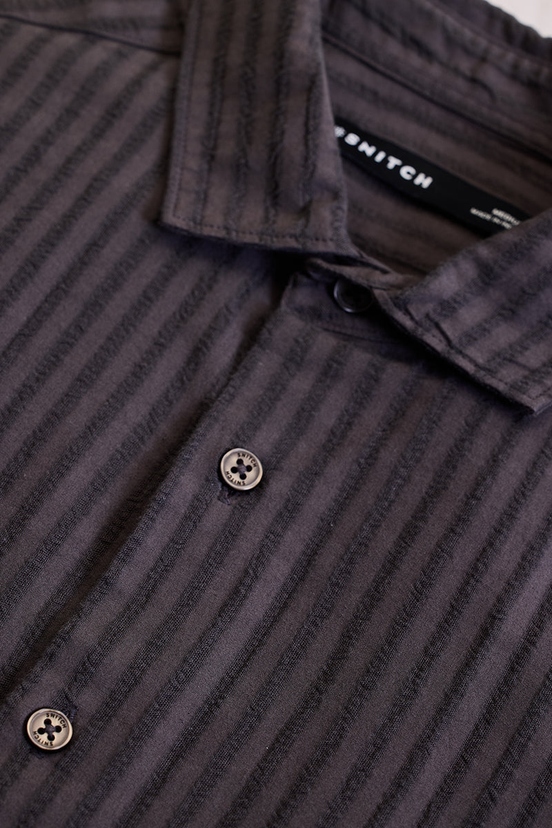 Grey Stripes Slim Fit Shirt