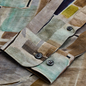 Brown Textured Abstract Shirt