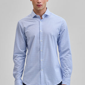 Light Blue Stripes Stretch Shirt