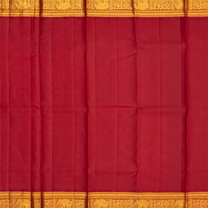 Yellow Handloom Kanchipuram Korvai Silk Saree With Annam Buttas