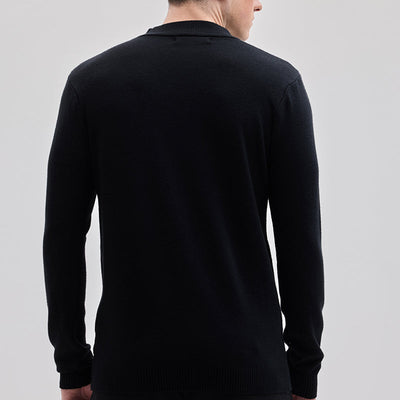 Black Knitted Sweatshirt