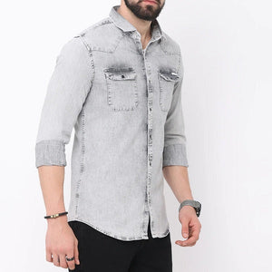 Premium RFD Cotton Shirt For Man (Light Grey)