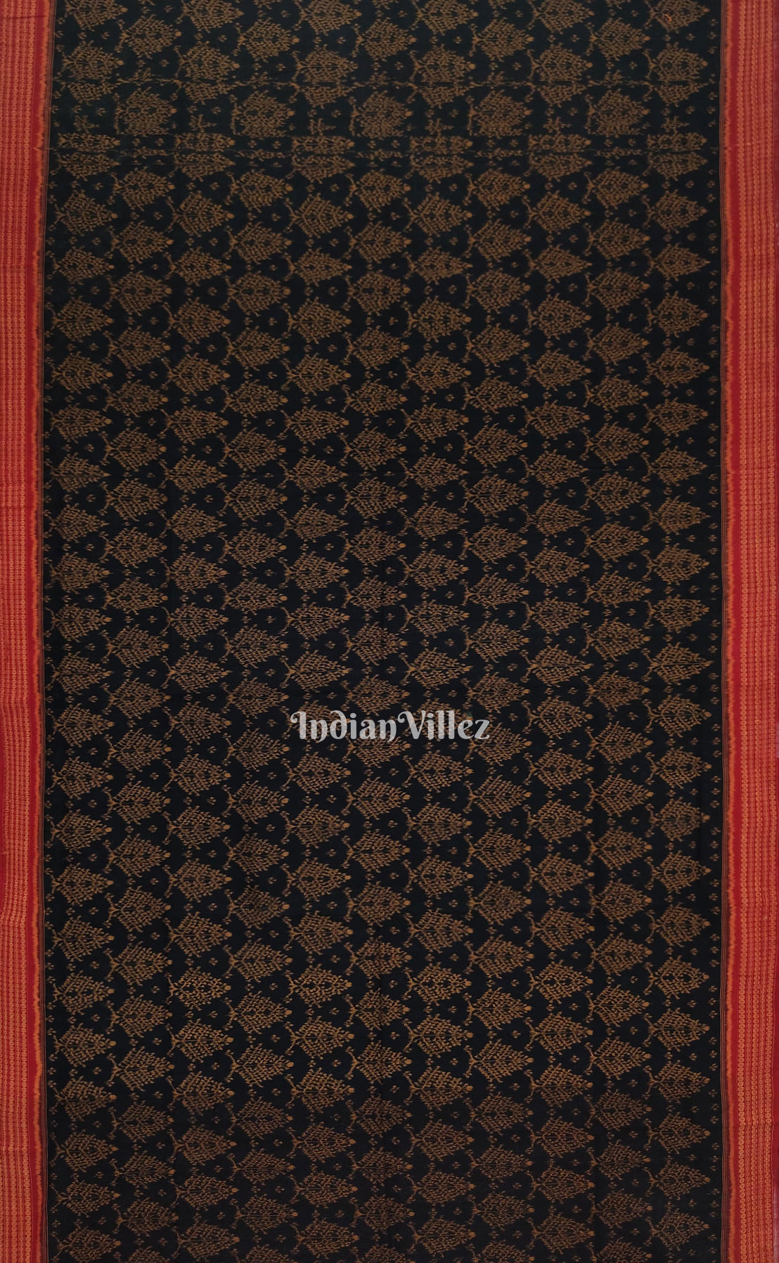 Black Odisha Ikat Sambalpuri Pure Cotton Saree