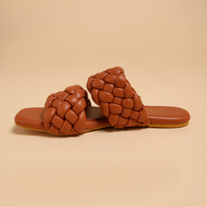 Chocolate Island Braided Flats