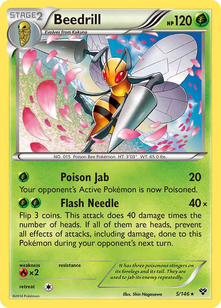 Beedrill - 5/146 - Rare [xy1-5] [Non-Holo]