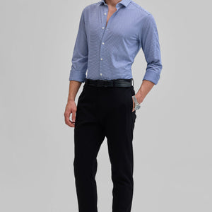 Dark Blue Stripes Stretch Shirt