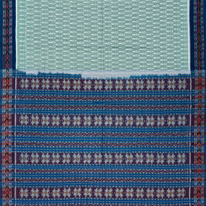 Shadow Green Orissa Cotton Saree With Tie & Dye Motifs