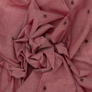 Chestnut Pink Bengal Cotton Saree With Diamond Motifs