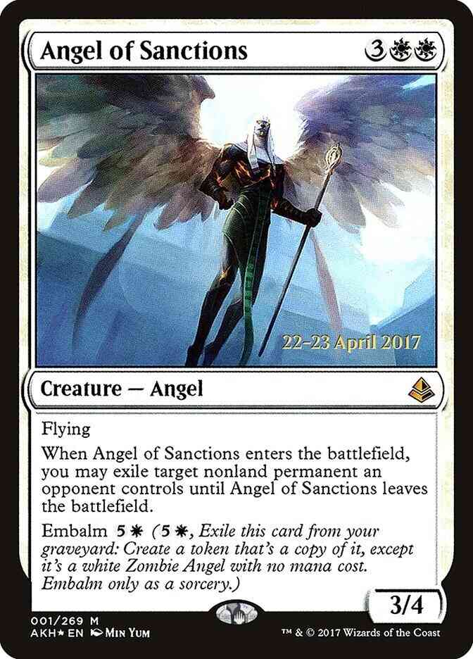 Angel of Sanctions [1s] [Amonkhet Promos] [Foil]