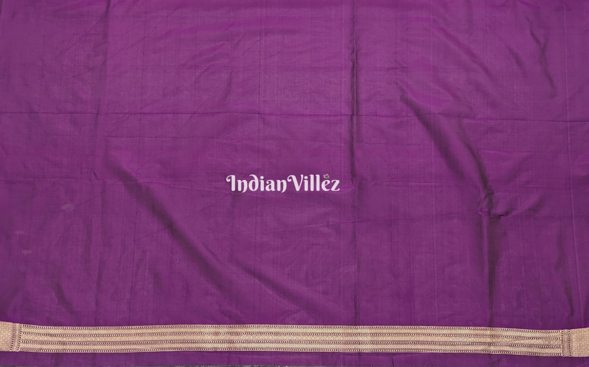 Purple Designer Banarasi Katan Silk Saree with Silver Zari Work