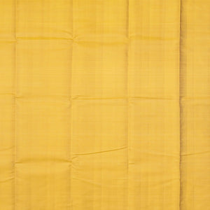 Black Handloom Kanchipuram Silk Saree With Stripes & Konia Butta