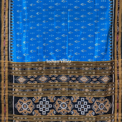 Sky Blue Mayur Chandrika Khandua Silk Saree