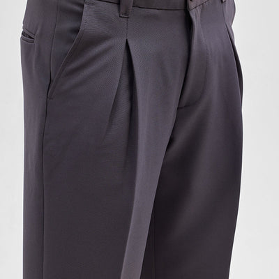 Grey Slim Fit Stretch Trousers