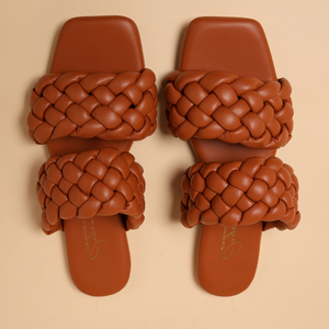 Chocolate Island Braided Flats