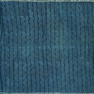 Navy Blue Woven Jaipur Cotton Saree Printed With Floral  Motifs