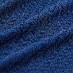 Dark Blue Textured Cuban T-Shirt