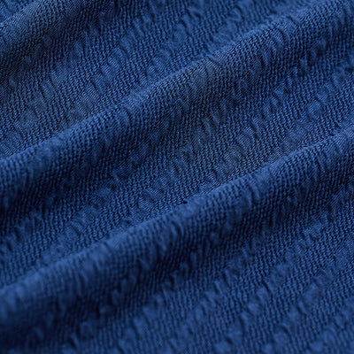 Dark Blue Textured Cuban T-Shirt