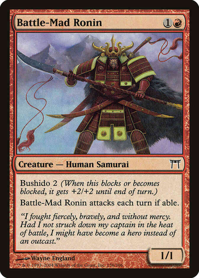 Battle-Mad Ronin [156] [Champions of Kamigawa] [Non-Foil]