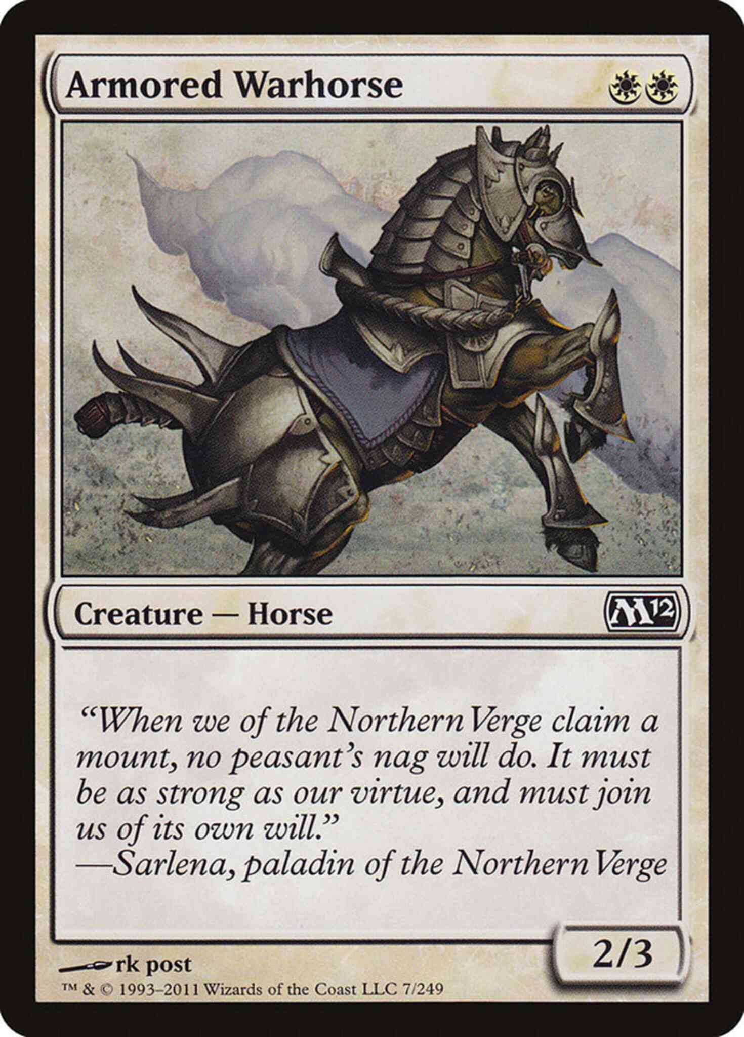 Armored Warhorse [7] [Magic 2012] [Non-Foil]