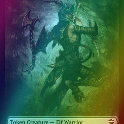 Angel Token (01) // Elf Warrior Token (08) [Commander Legends Tokens] [Foil]