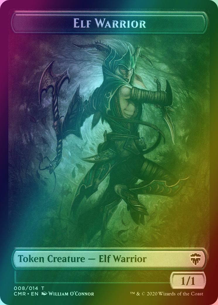 Angel Token (01) // Elf Warrior Token (08) [Commander Legends Tokens] [Foil]