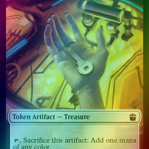 Alien Rhino Token (03) // Treasure Token (30) [Universes Beyond: Doctor Who: Tokens] [Foil]