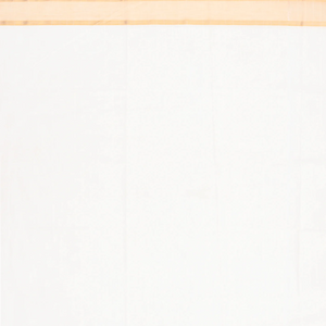 White Handloom Venkatagiri Cotton Saree With Contrast Zari Border