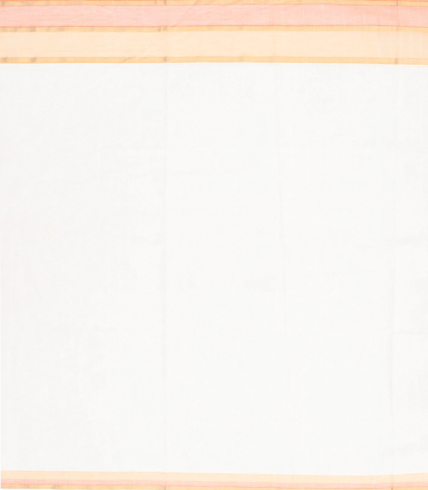 White Handloom Venkatagiri Cotton Saree With Contrast Zari Border
