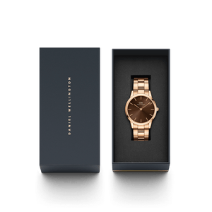 Iconic Link Amber Brown & Rose Gold 40mm