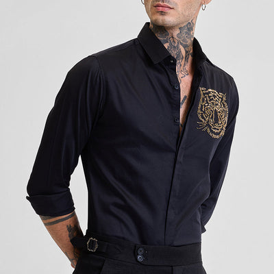 Black Embroidered Shirt