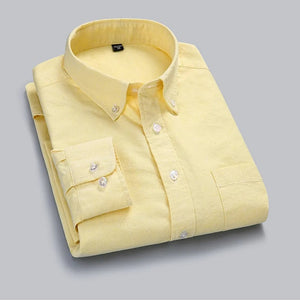 Frankshop Classic Pure Cotton Blend Lemon Color Solid Shirts